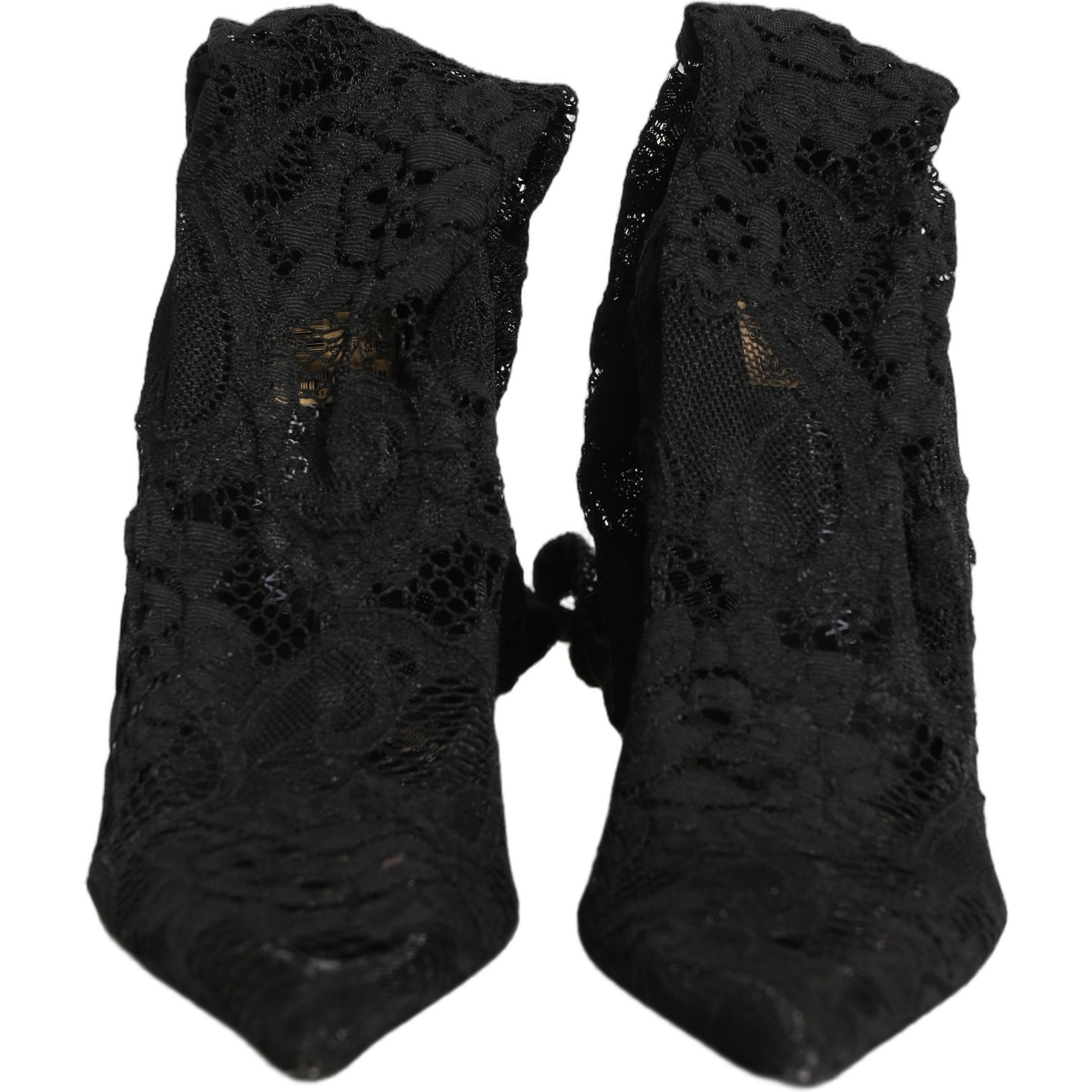 Black Taormina Lace Socks Boots Pumps Shoes