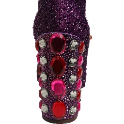 Purple Crystal Lurex Fantasy Boots Shoes