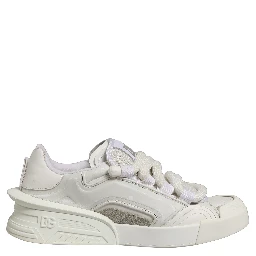 White Leather Portofino Space Sneakers Shoes