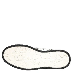 White Black DG Logo King Patch Low-Top Sneaker Shoes