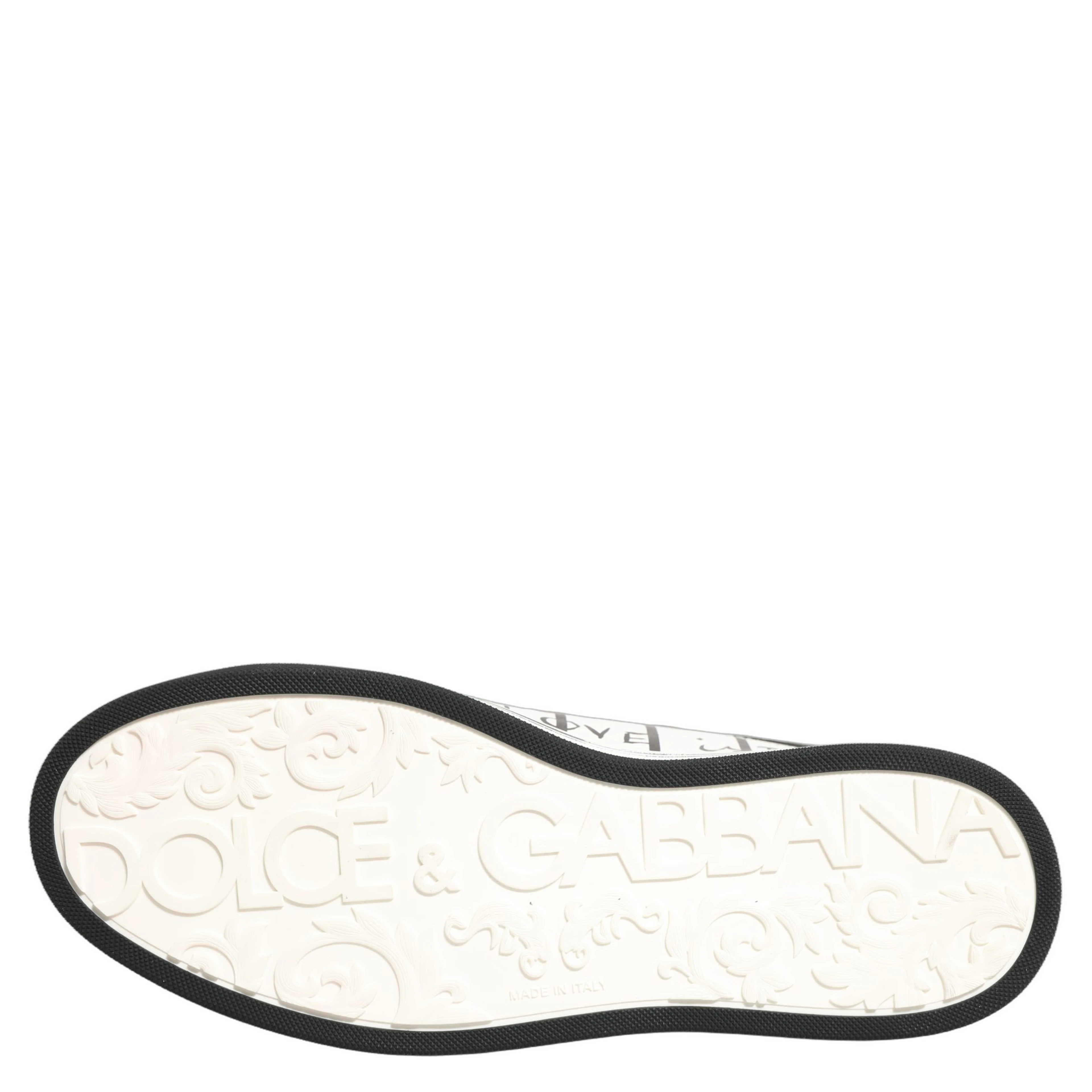 White Black DG Logo King Patch Low-Top Sneaker Shoes