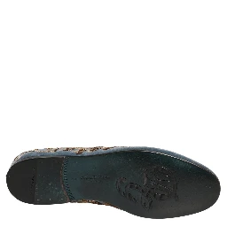 Blue Velvet Embellished Dress Loafers Shoes