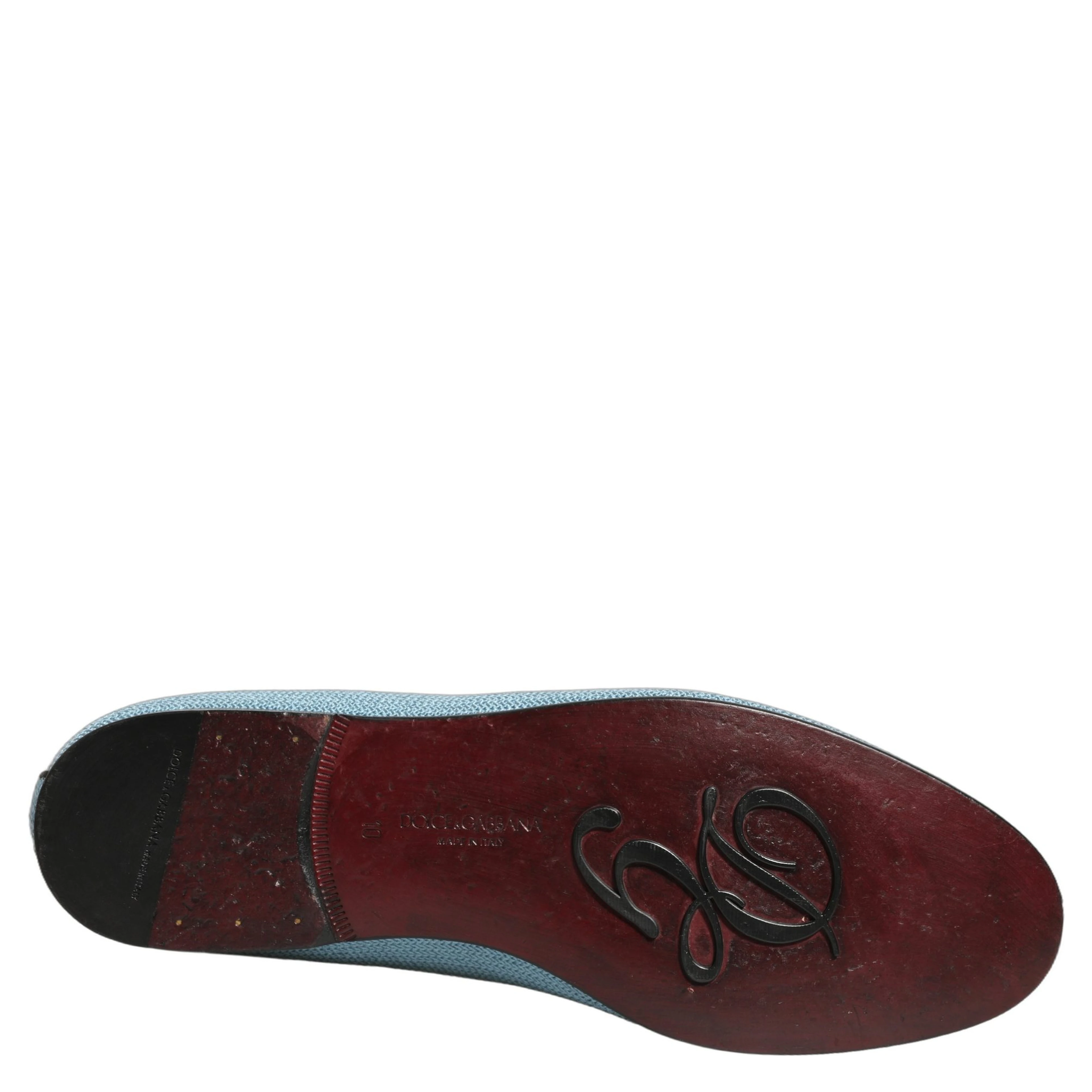Blue Woven Men Slip On Dress Loafers Shoes