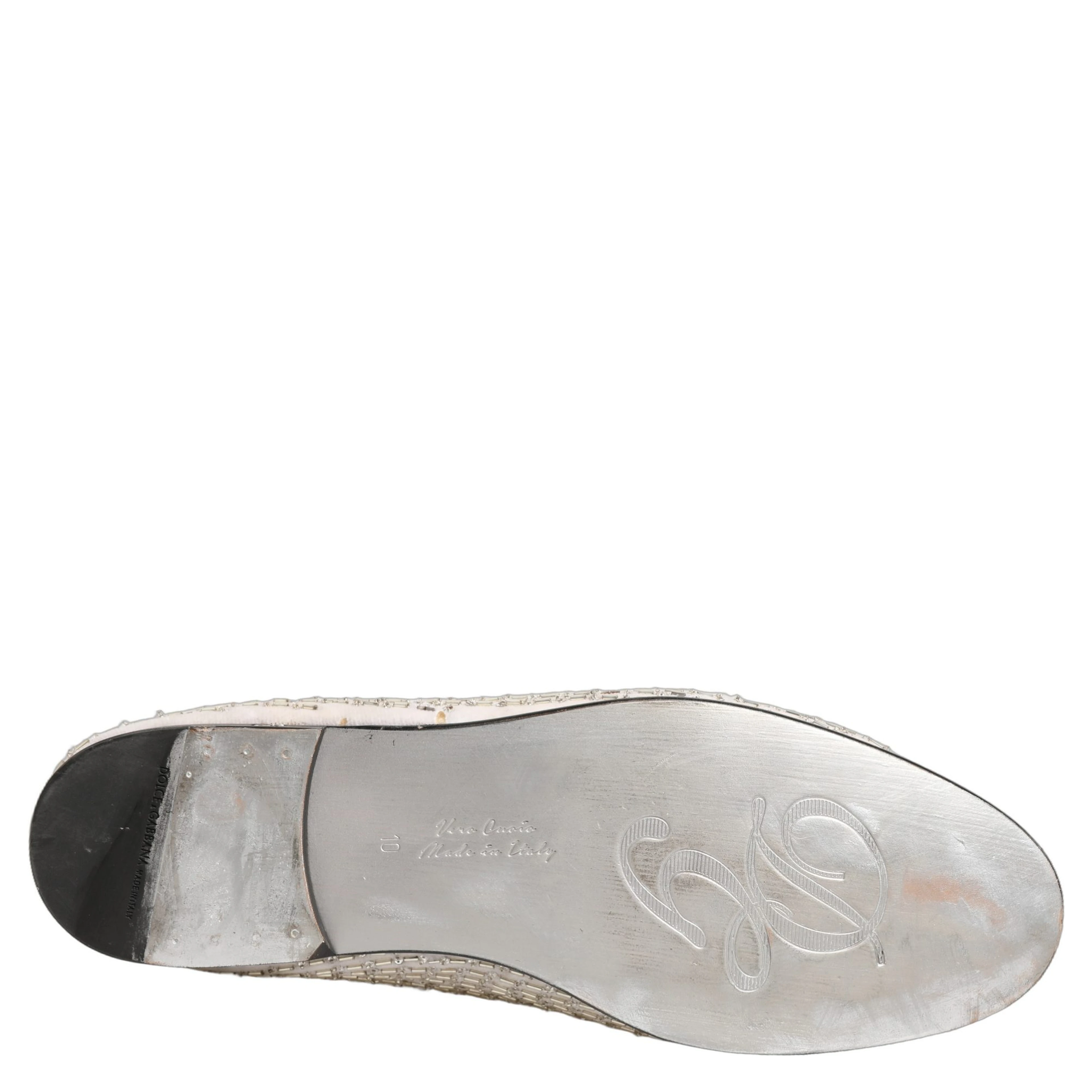 White Satin Embellished Dress Loafers Shoes