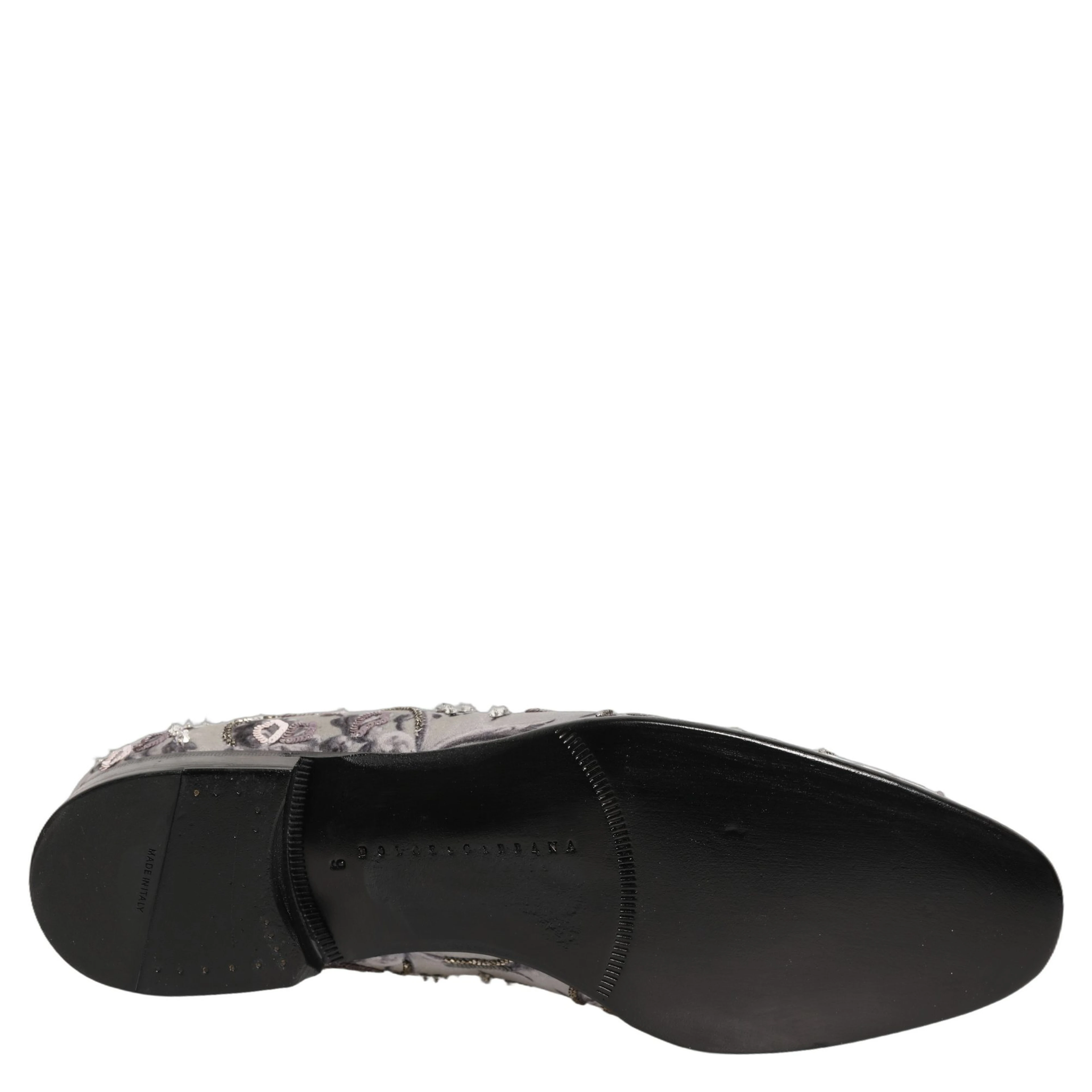 White Sequined Formal Slip On Loafers Shoes