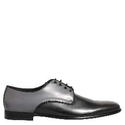 Black Leather Men Derby Dress Formal Shoes