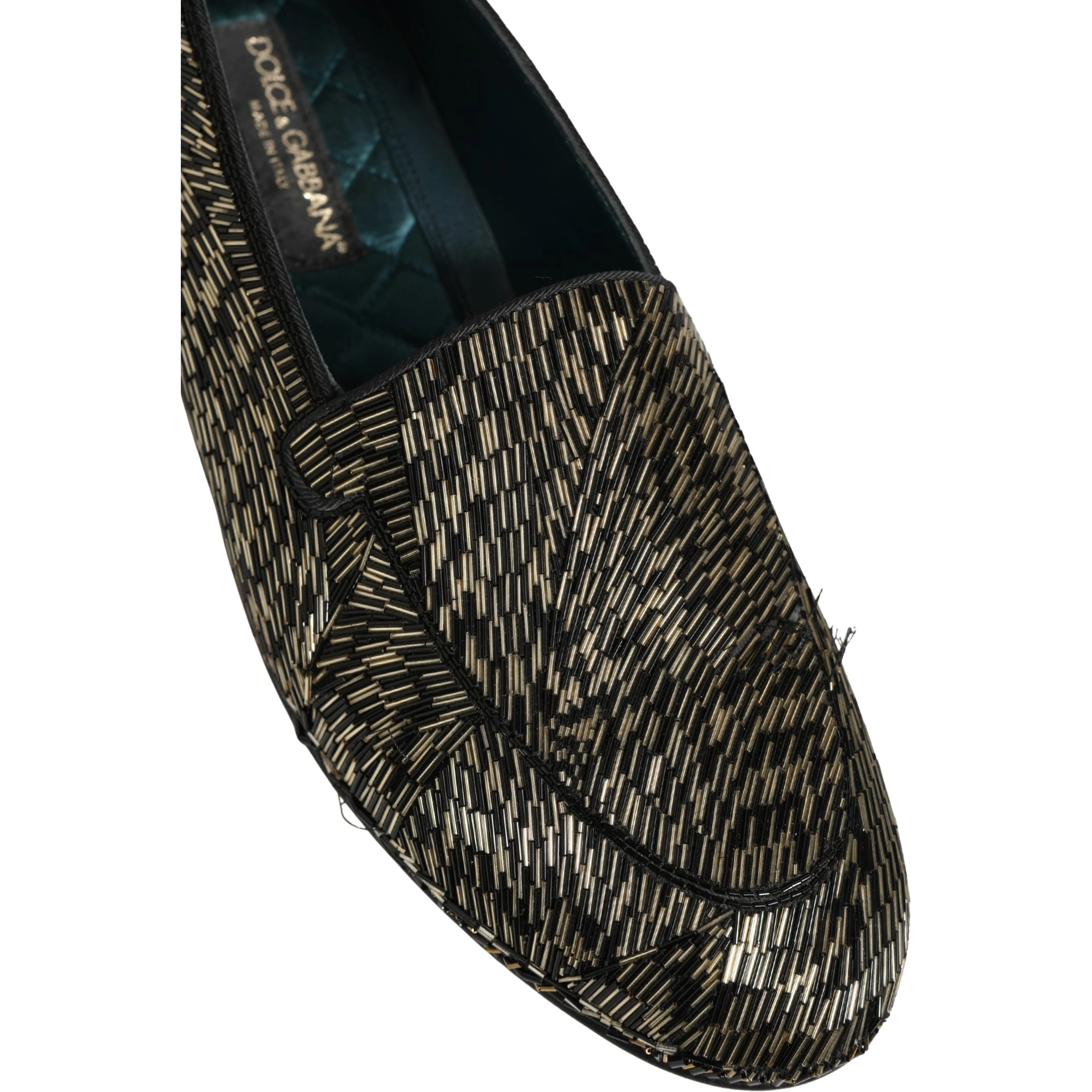 Black Silver Embellished Dress Loafers Shoes