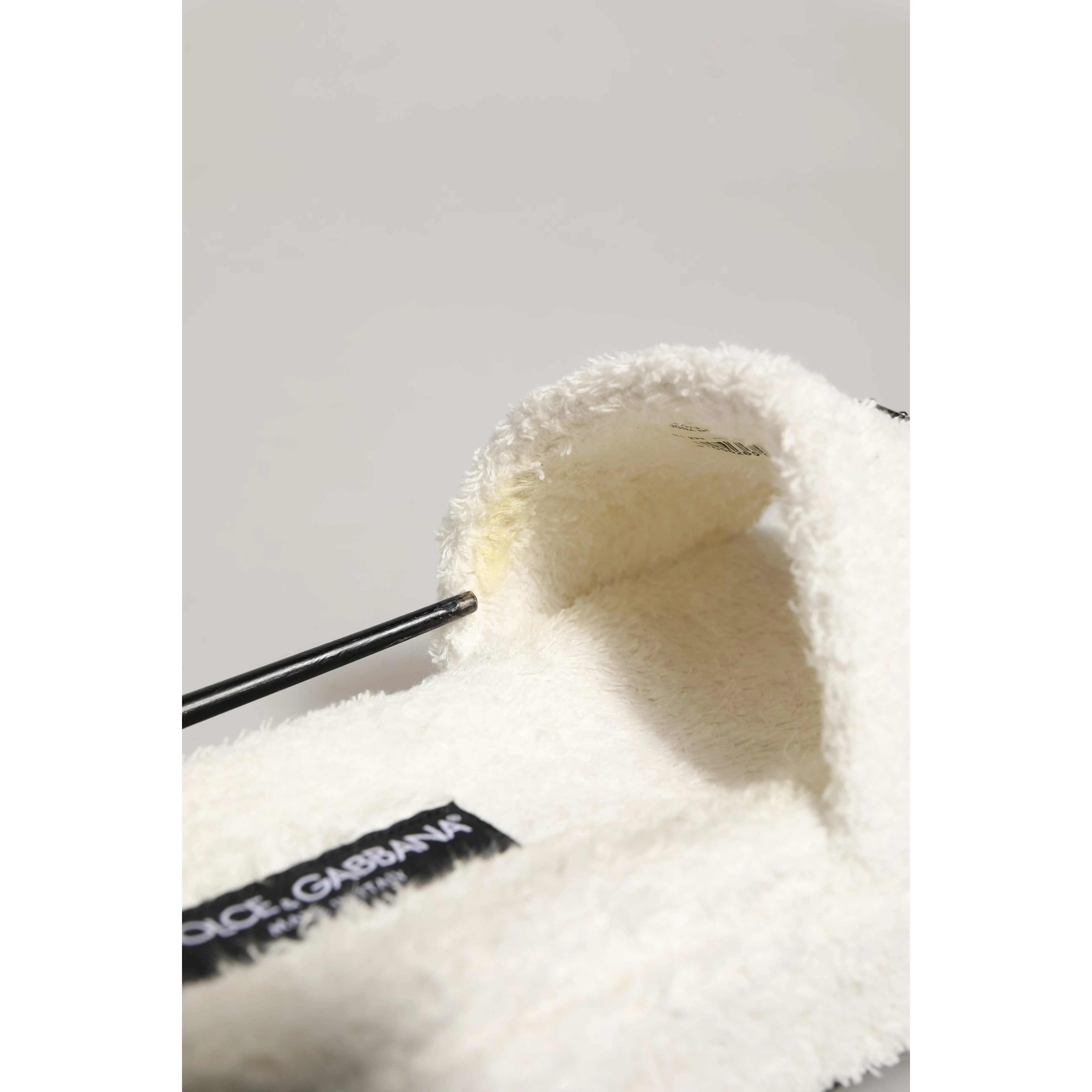 White Faux Fur Flats Men Slides Sandals Shoes