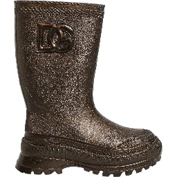 Bronze PVC Pull On Rain Boots Men Shoes