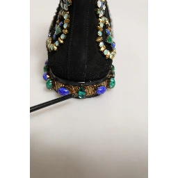 Black Embellished Chelsea Ankle Boots Shoes