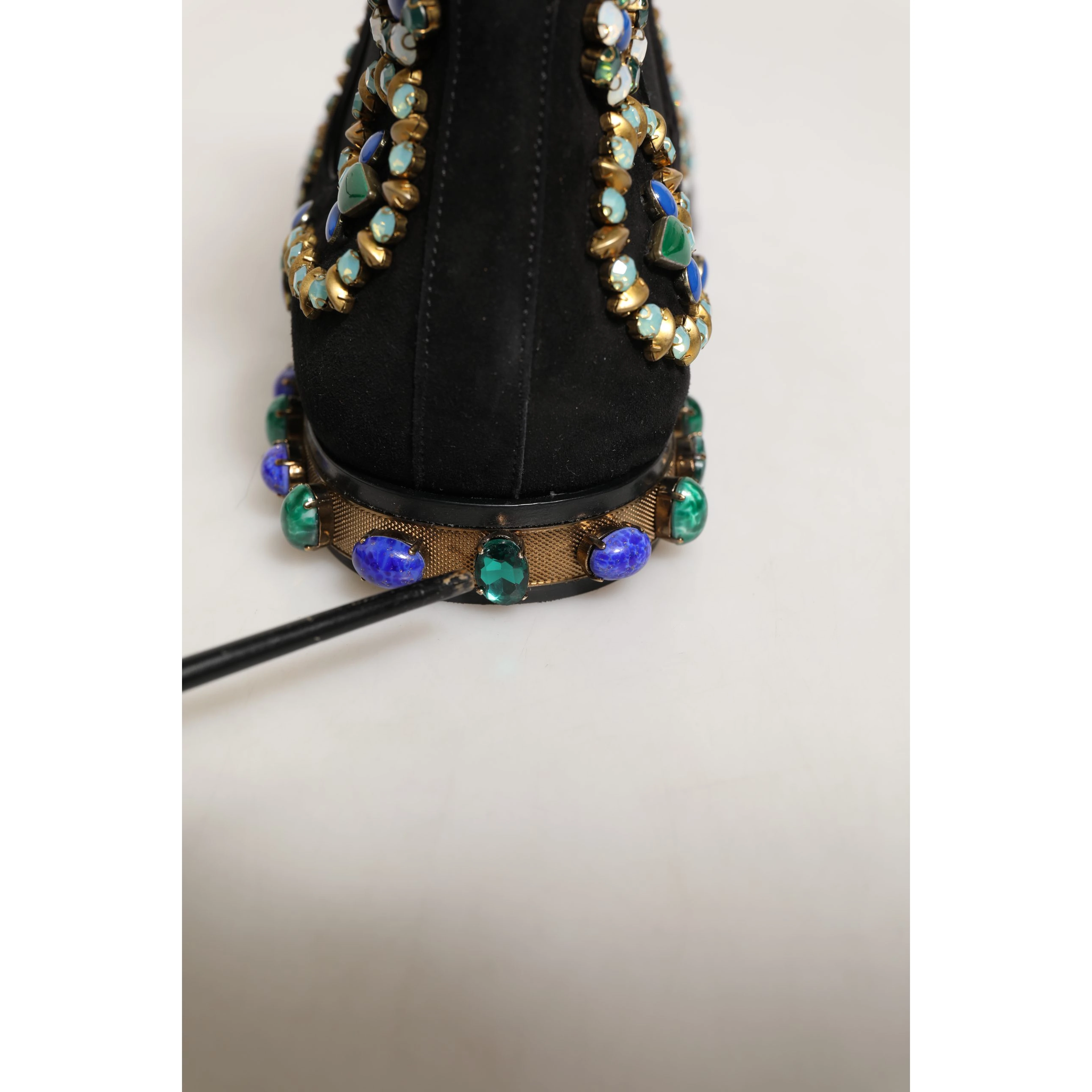 Black Embellished Chelsea Ankle Boots Shoes