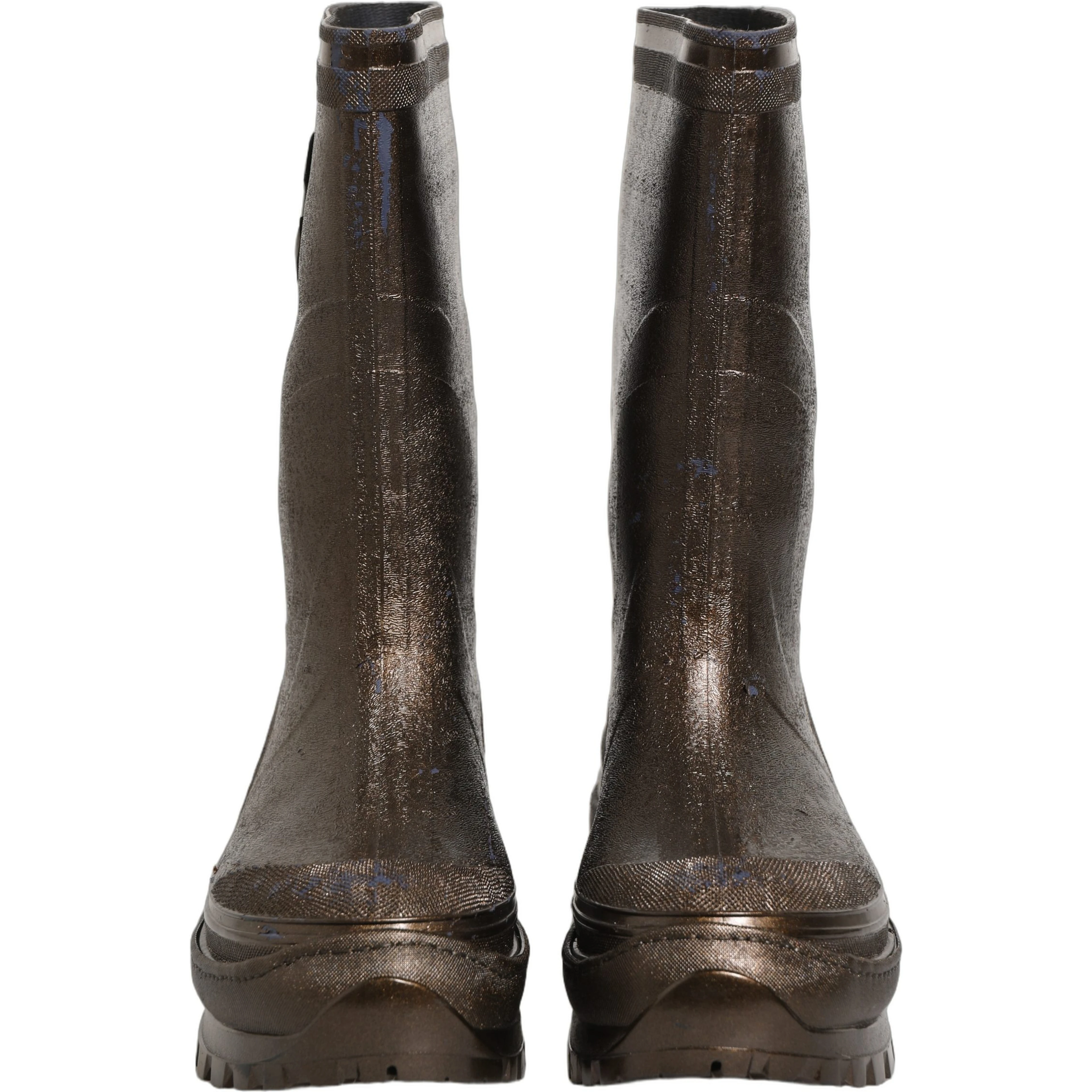 Bronze PVC Pull On Rain Boots Men Shoes