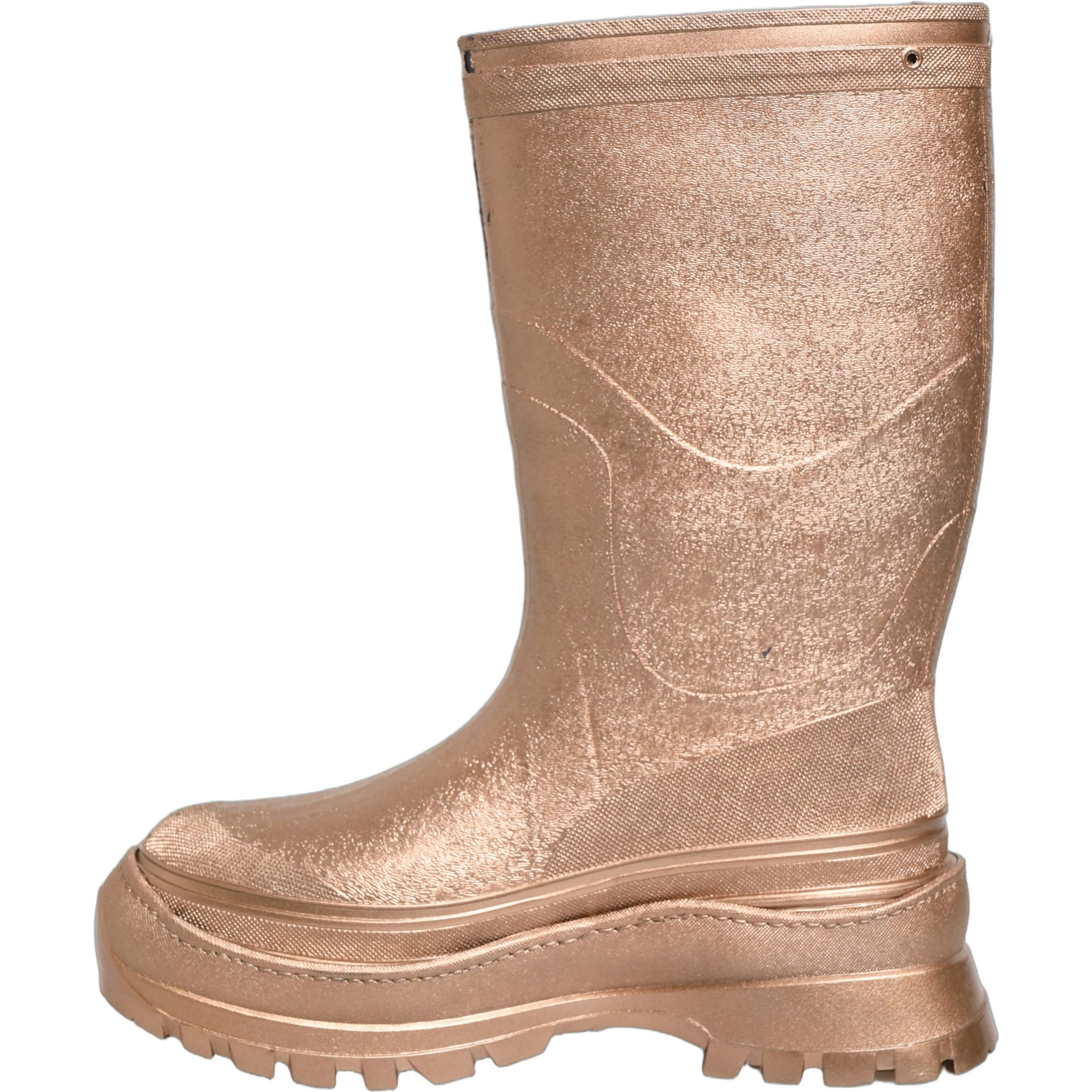 Rose Gold PVC Pull On Rain Boots Men Shoes
