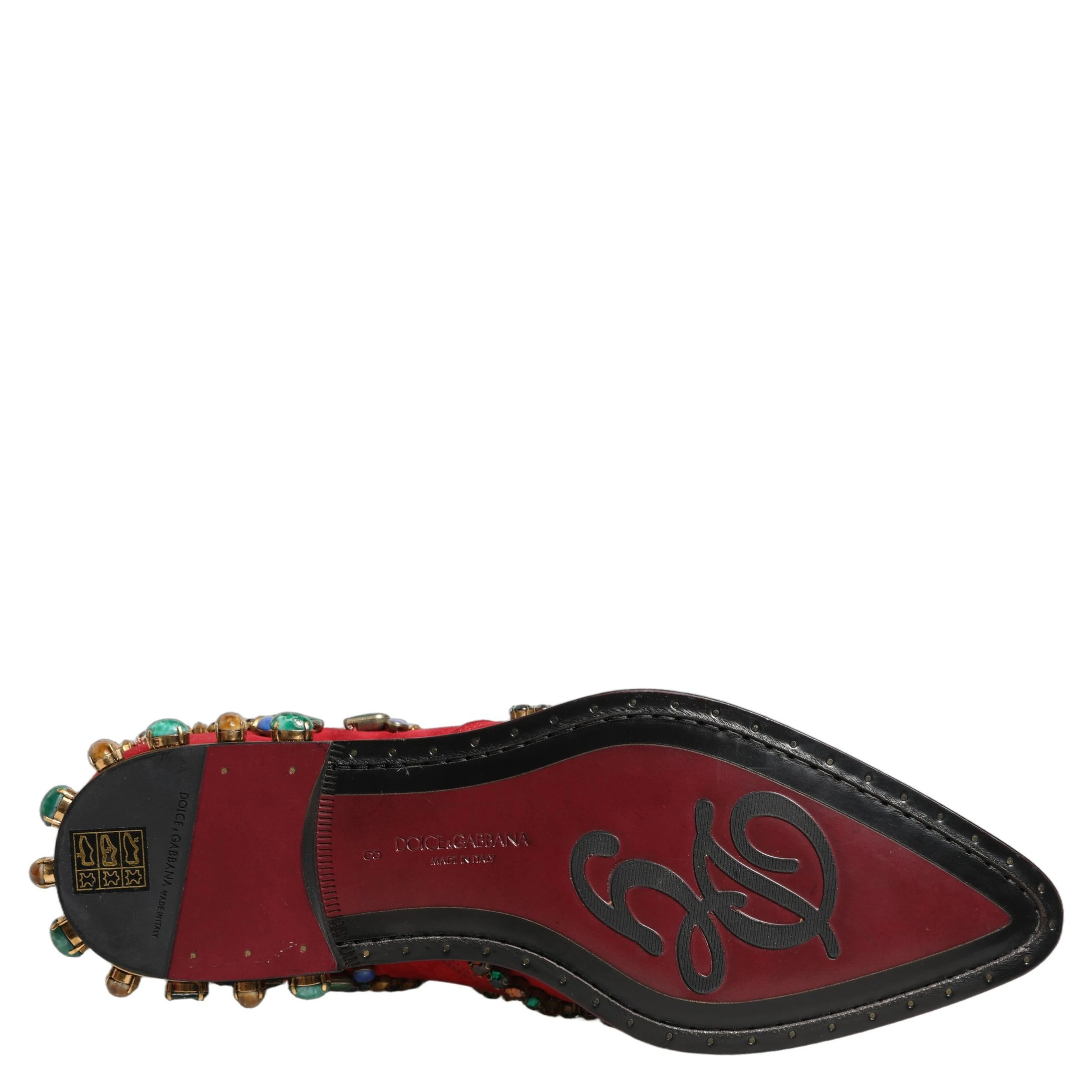 Red Embellished Chelsea Ankle Boots Shoes