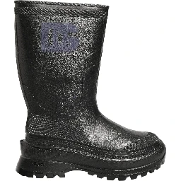 Black PVC Pull On Rain Boots Men Shoes