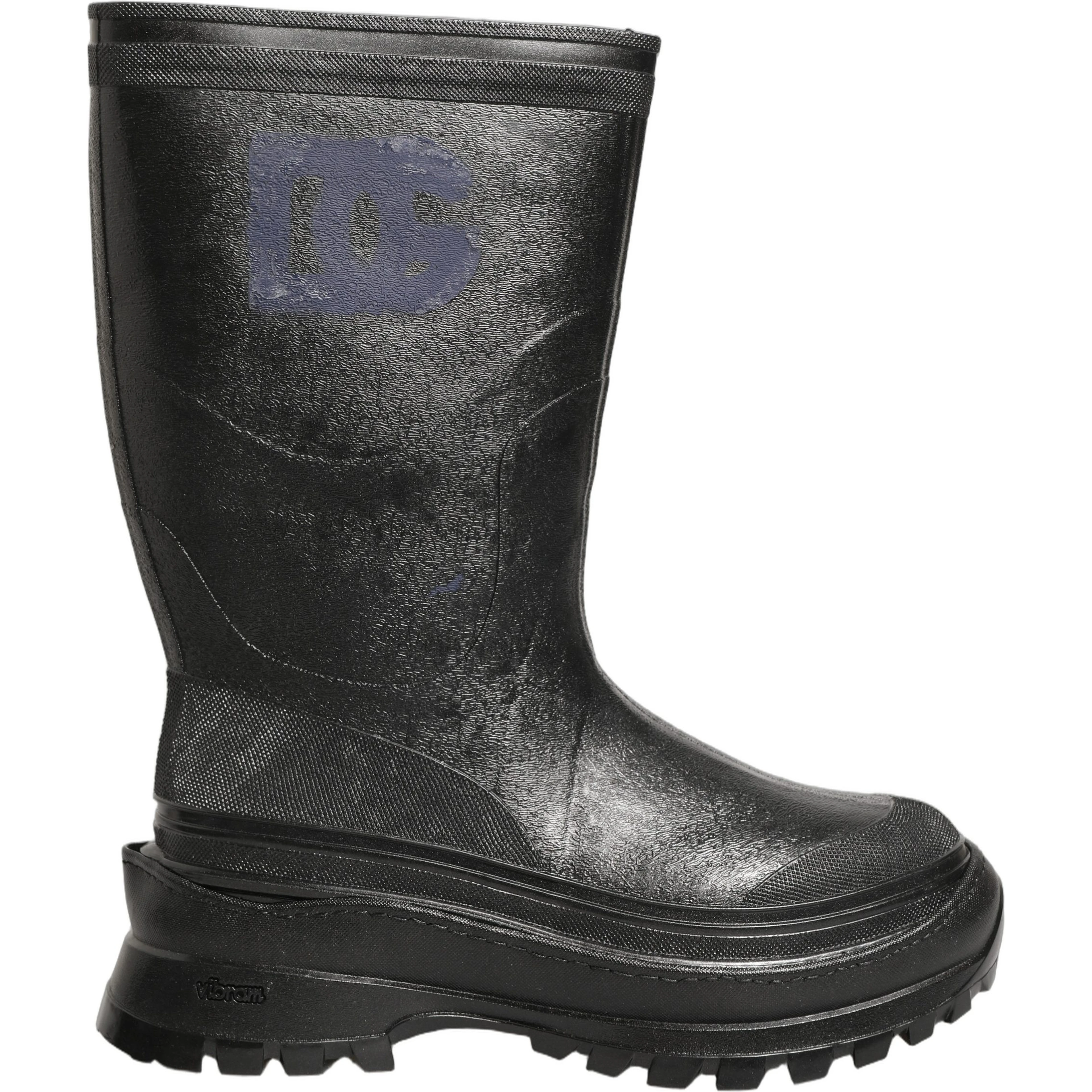 Black PVC Pull On Rain Boots Men Shoes