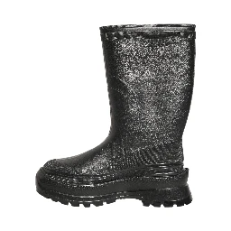 Black PVC Pull On Rain Boots Men Shoes