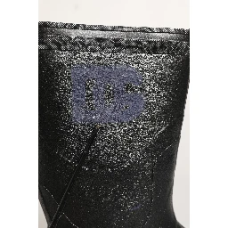 Black PVC Pull On Rain Boots Men Shoes