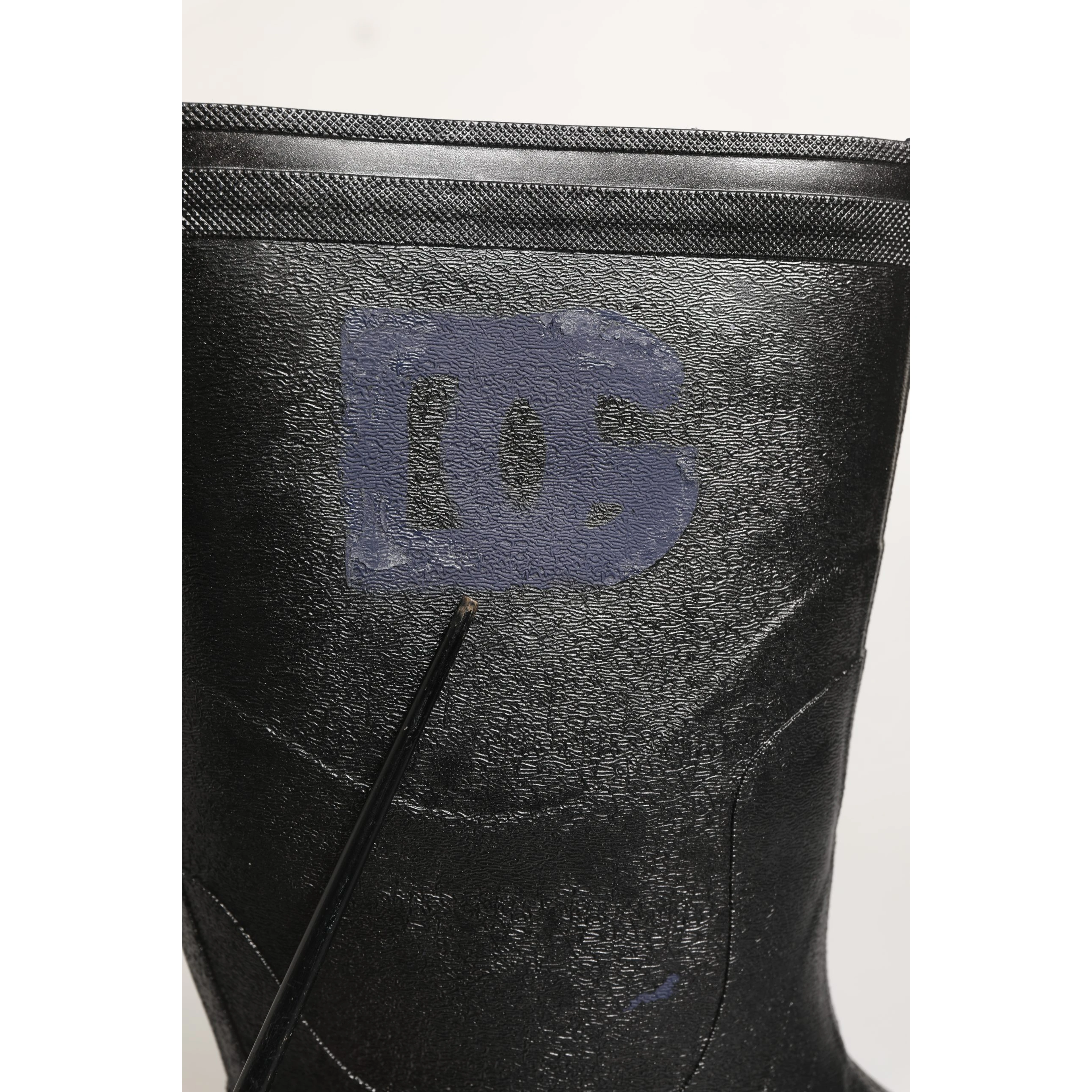 Black PVC Pull On Rain Boots Men Shoes