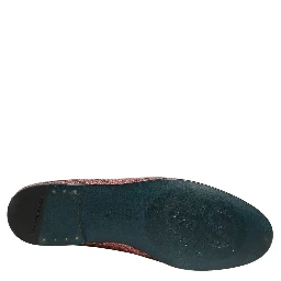 Pink Check Glitter Lurex Logo Loafers Shoes