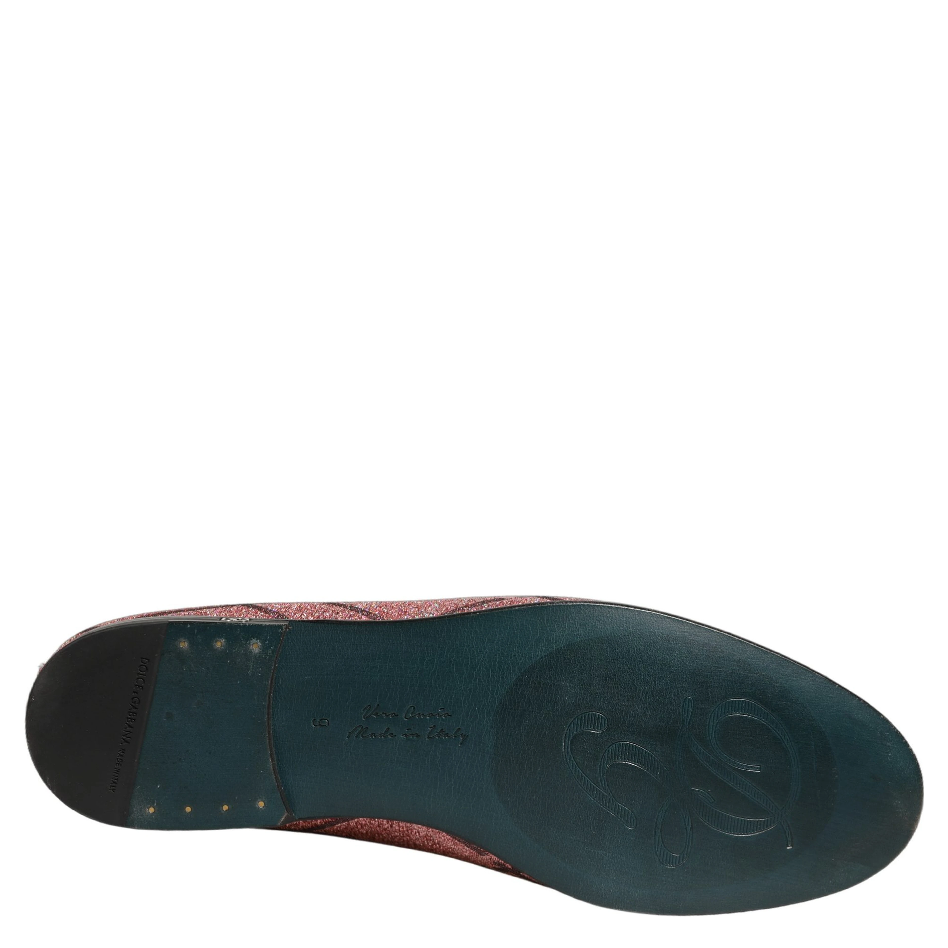 Pink Check Glitter Lurex Logo Loafers Shoes