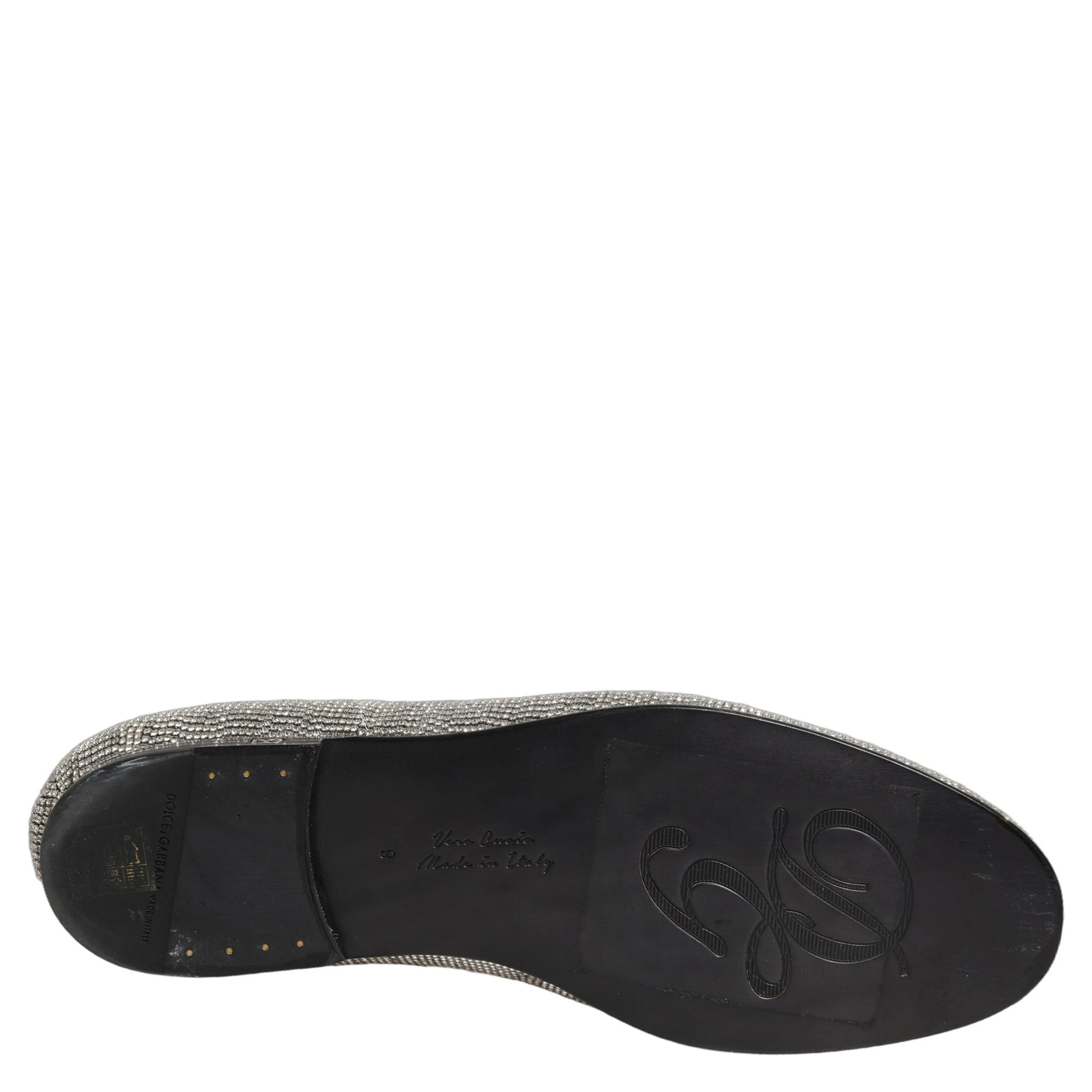 Silver Crystal Embellished Men Loafers Shoes