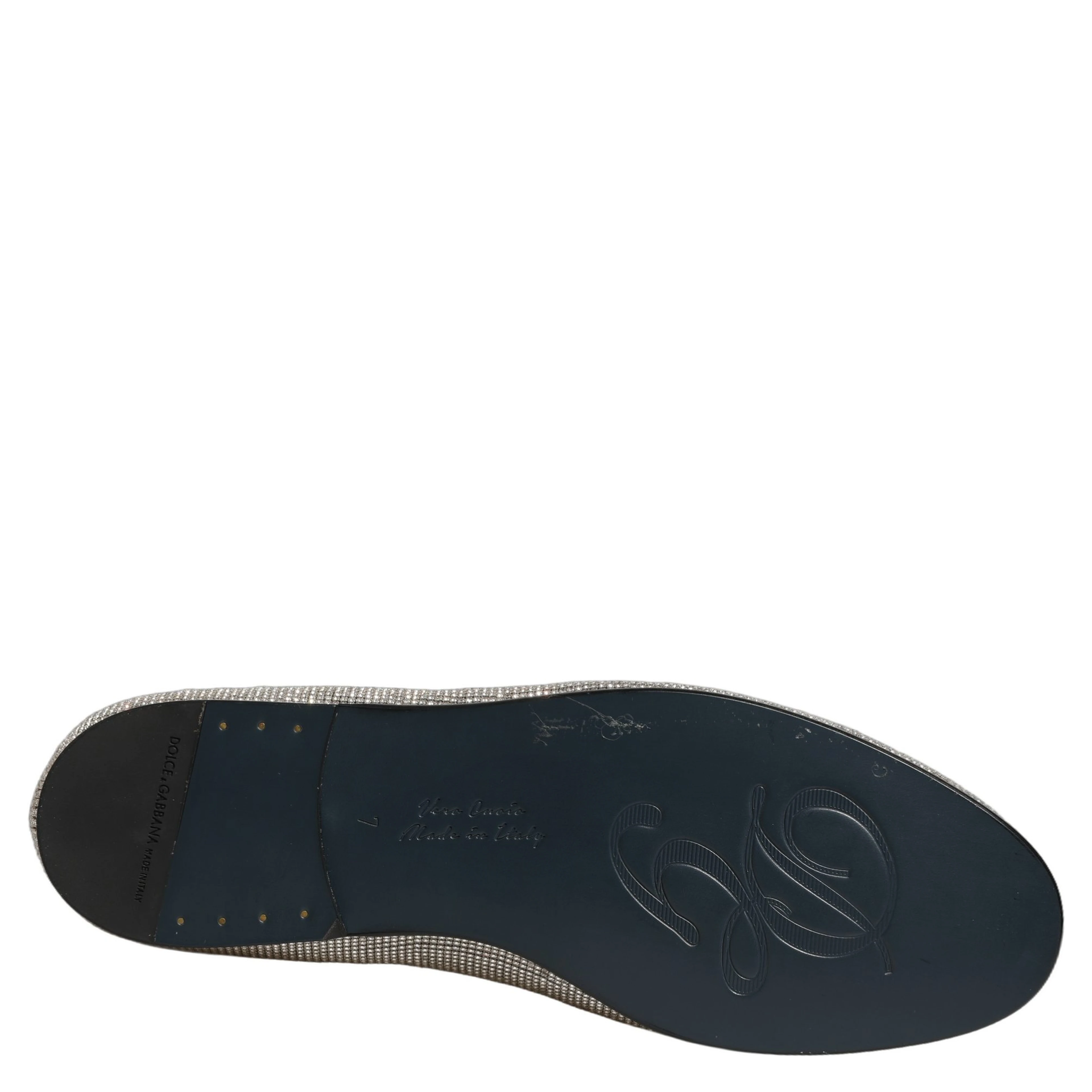 Silver Crystal Embellished Men Loafers Shoes