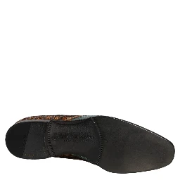 Multicolor Embroidered Sequin Loafers Shoes