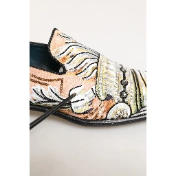 Multicolor Brocade Sequin Dress Loafers Shoes