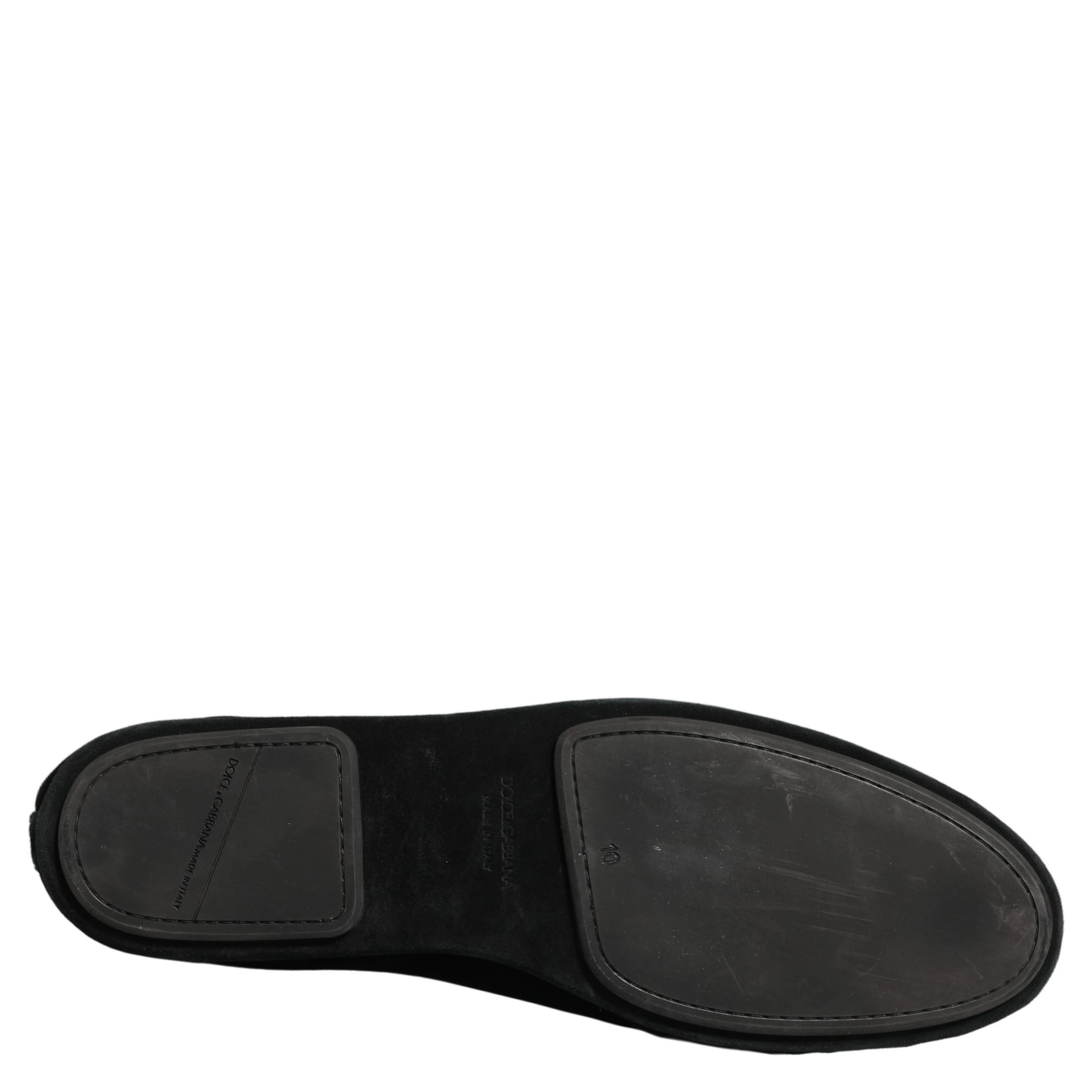 Black Crown Embellished Dress Loafers Shoes