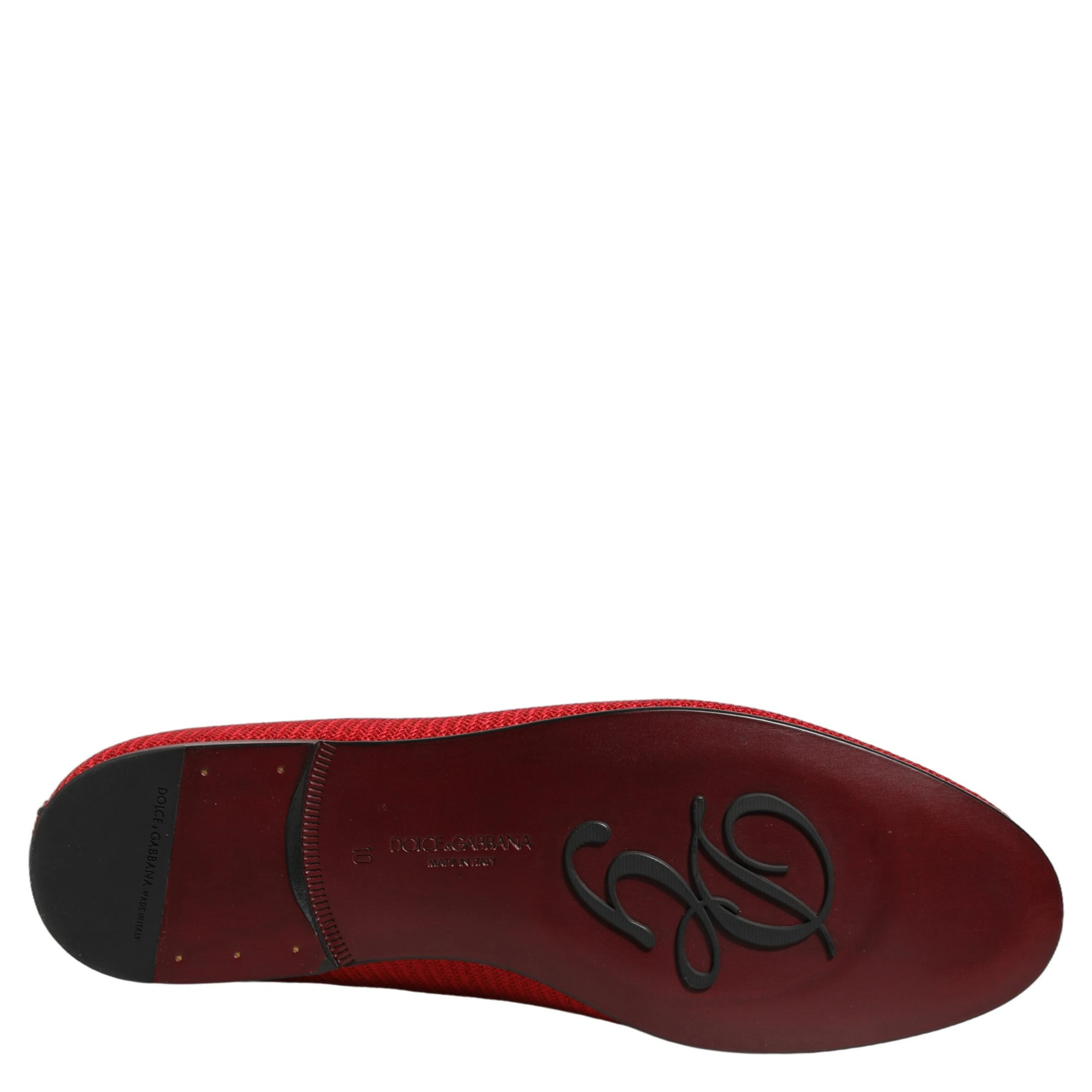Red Crown Embellished Dress Loafers Shoes