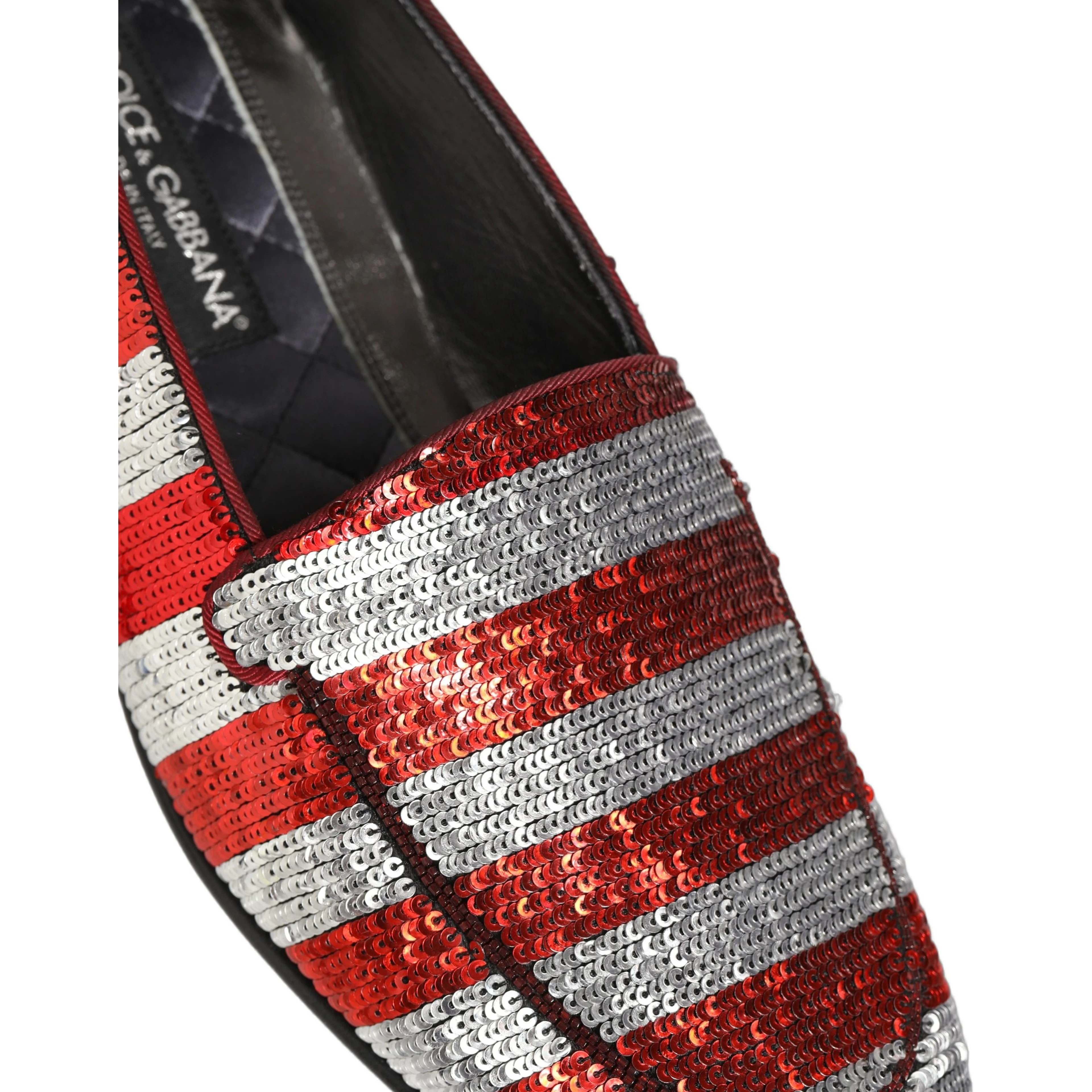 Multicolor Flag Sequin Dress Loafers Shoes