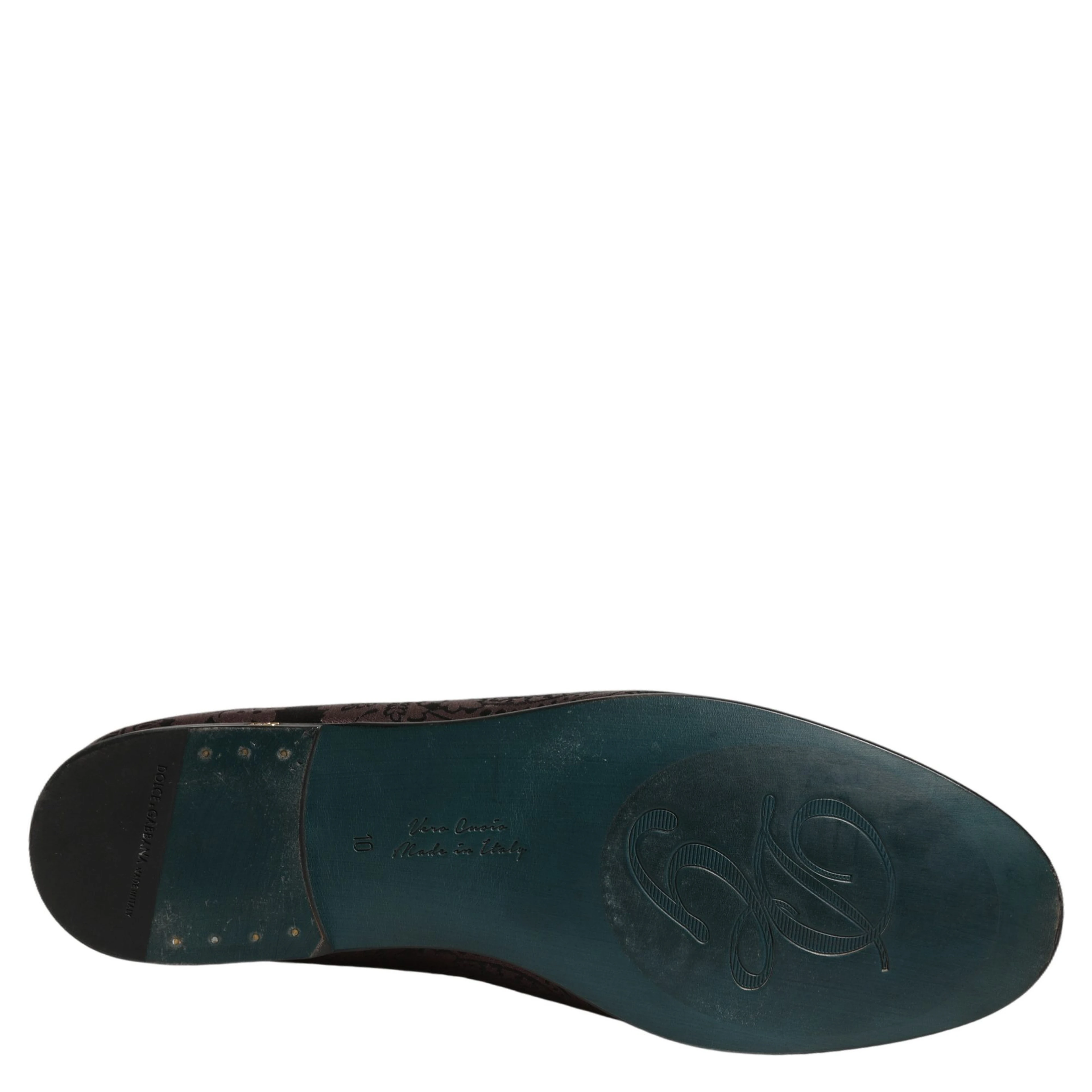 Maroon Jacquard Leather Slip On Loafers Shoes