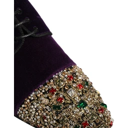 Violet Suede Embellished Derby Dress Shoes