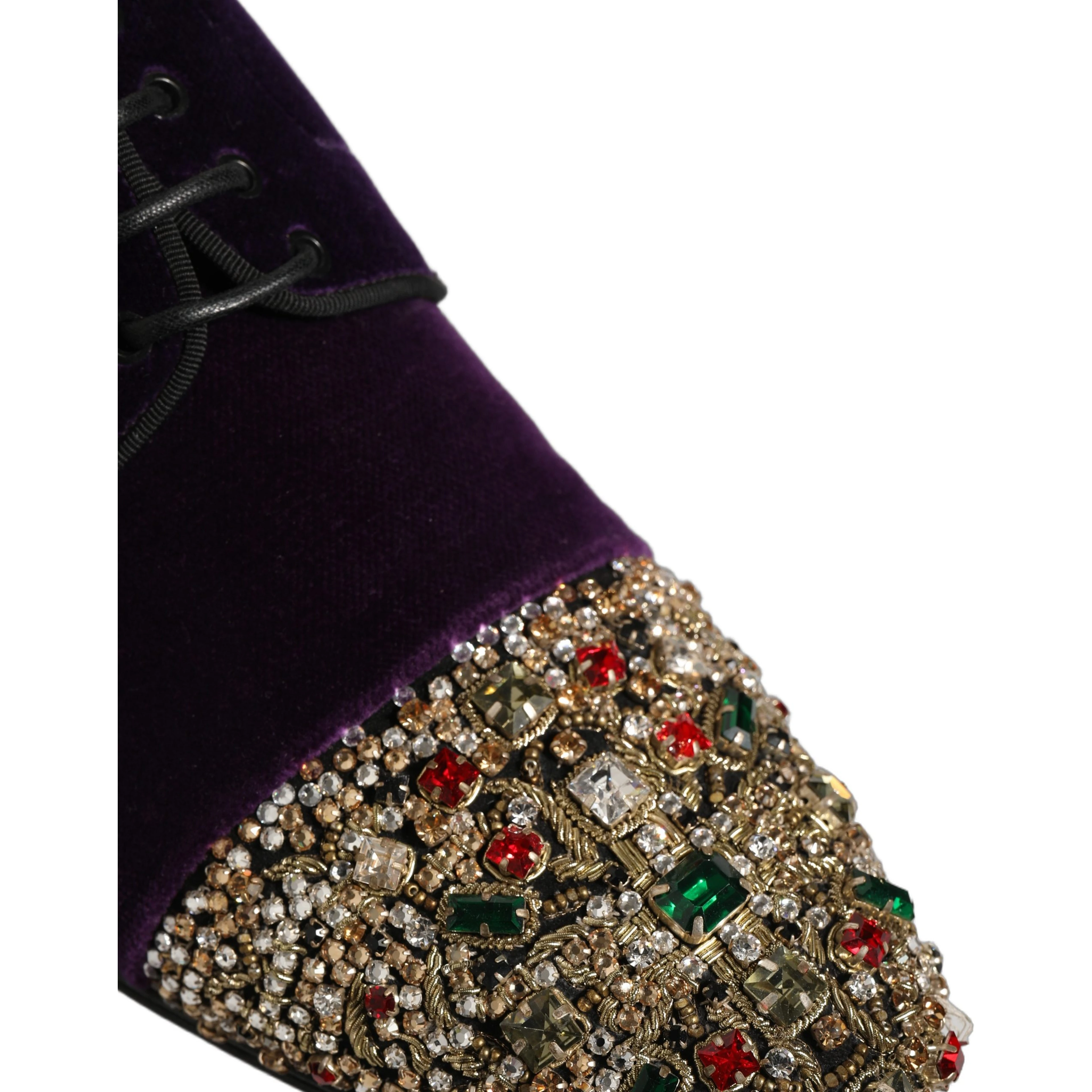 Violet Suede Embellished Derby Dress Shoes
