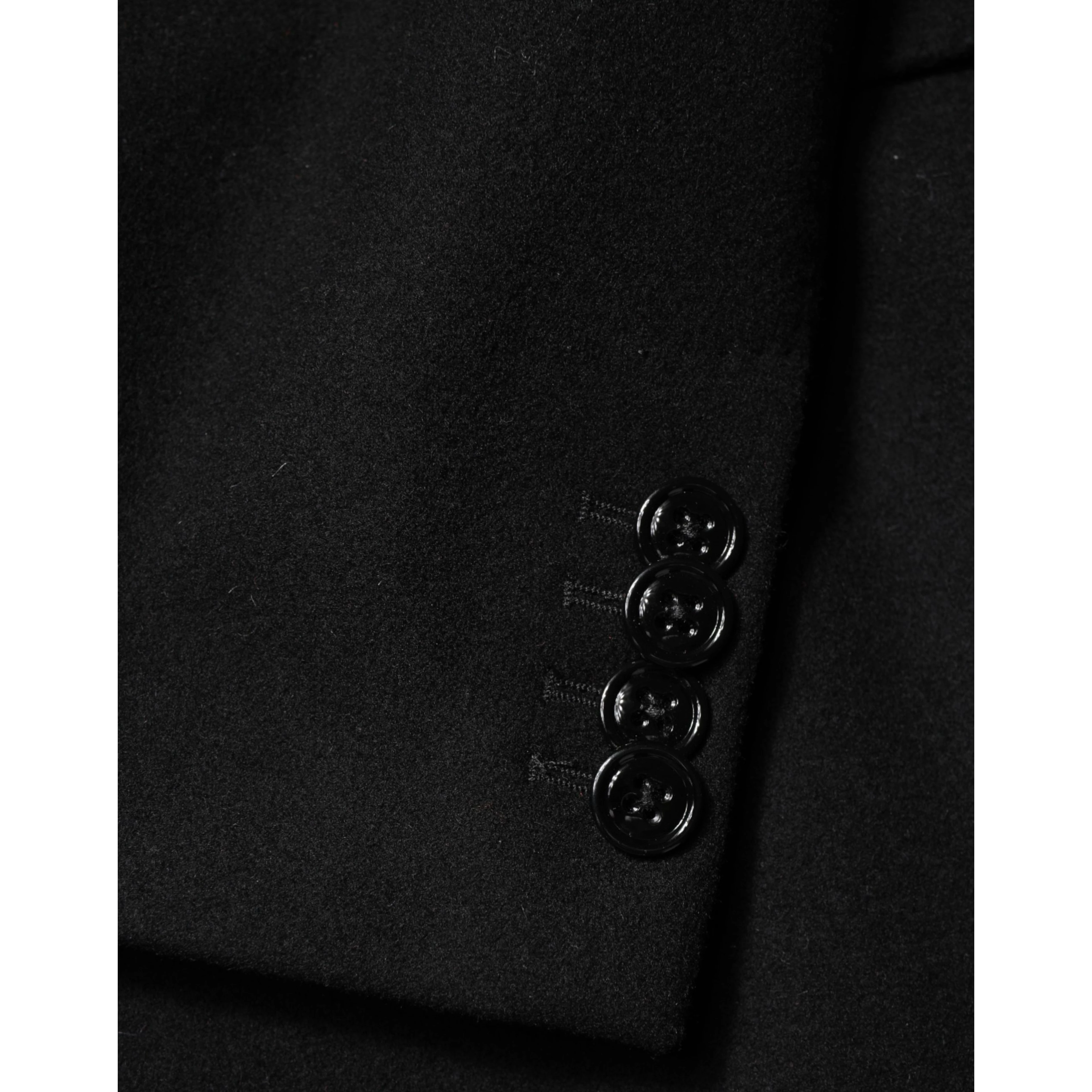 Black Heraldic Patch Single Breasted Jacket