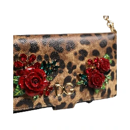 Flip Cover Brown Leopard Crystal iPhone X - XS Case
