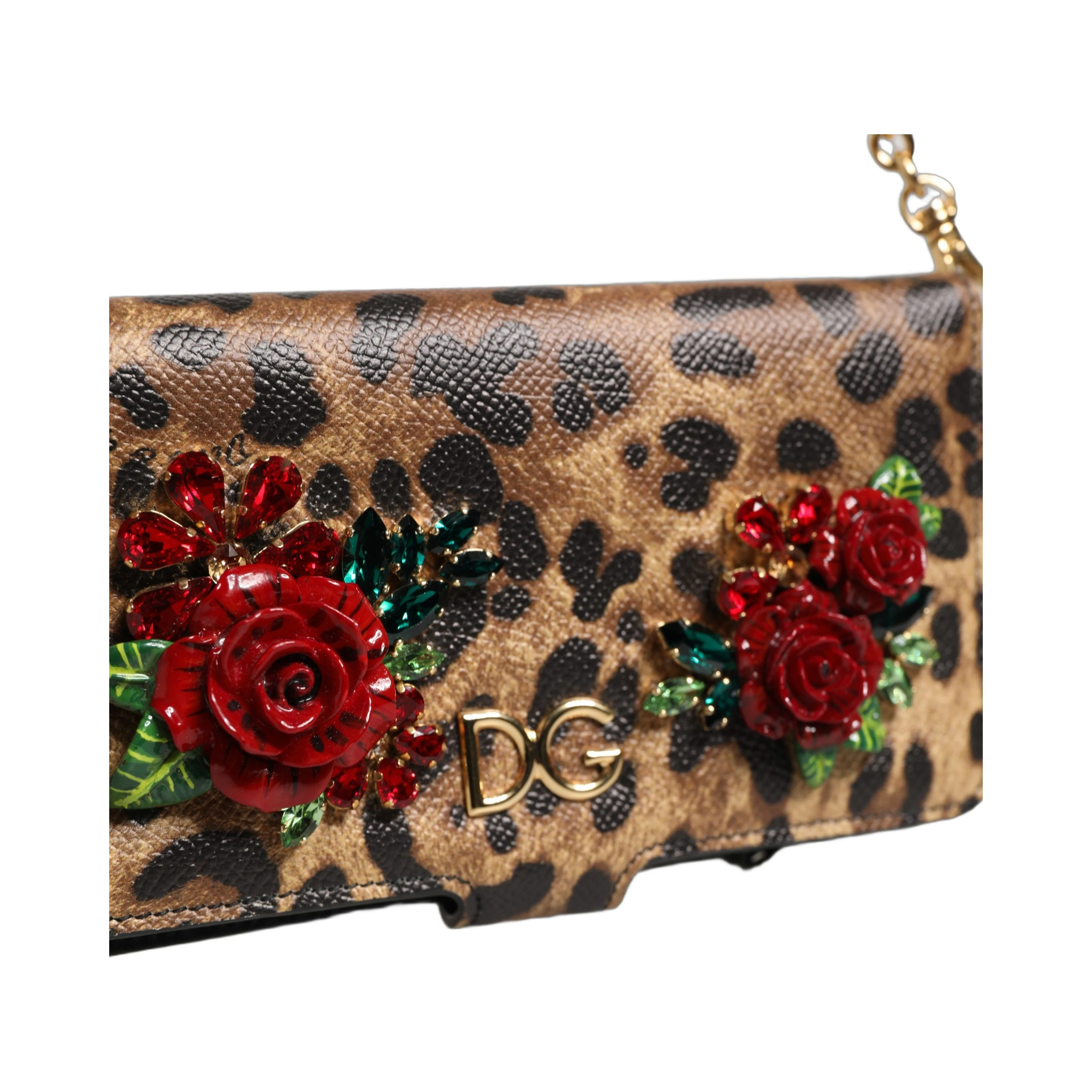 Flip Cover Brown Leopard Crystal iPhone X - XS Case