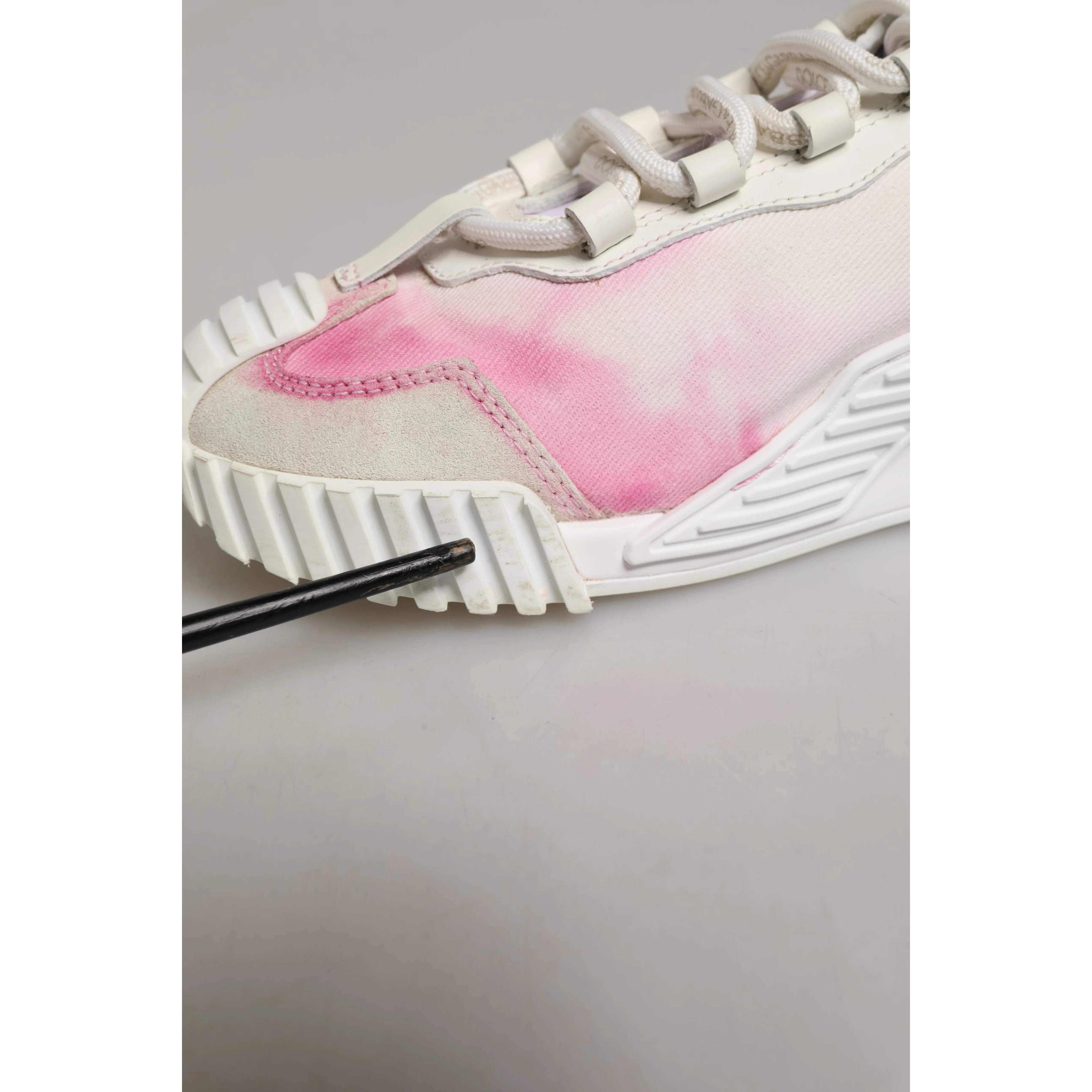 White NS1 Lace Up Low Top Sneakers Shoes