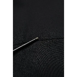 Black Silk Button Bodice Sheath Maxi Dress