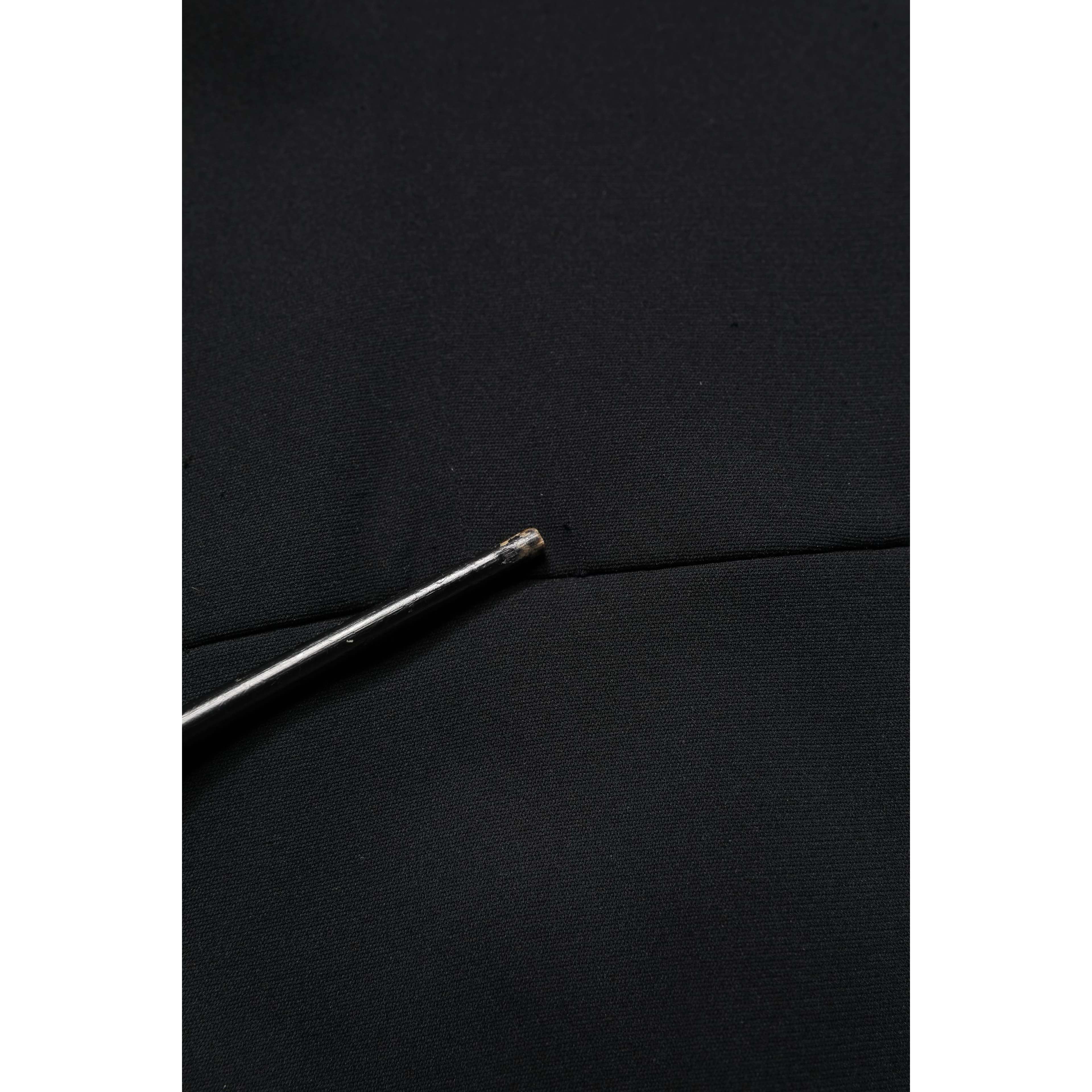 Black Silk Button Bodice Sheath Maxi Dress