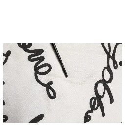 White Script Logo Print Cotton Sweatshirt Sweater