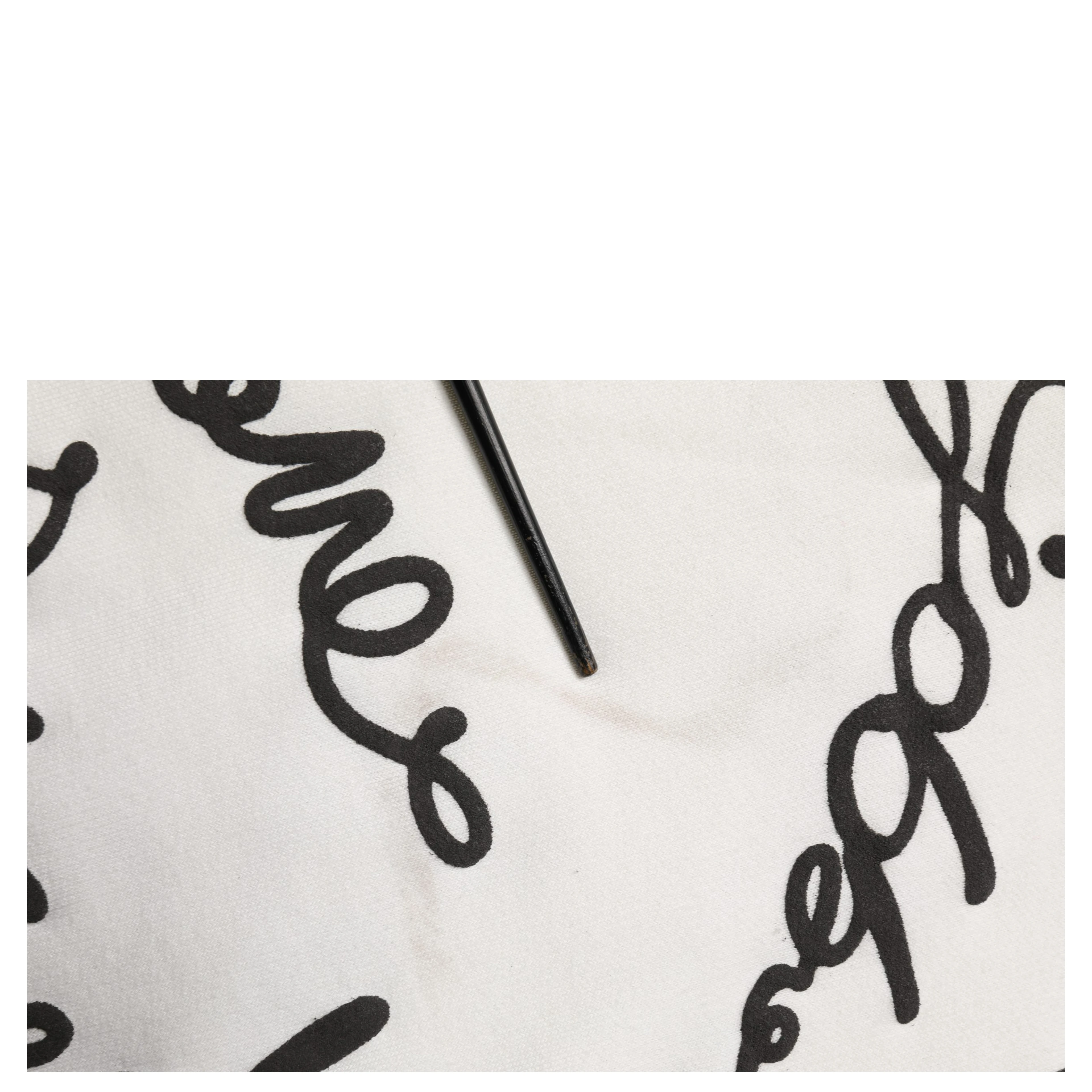 White Script Logo Print Cotton Sweatshirt Sweater