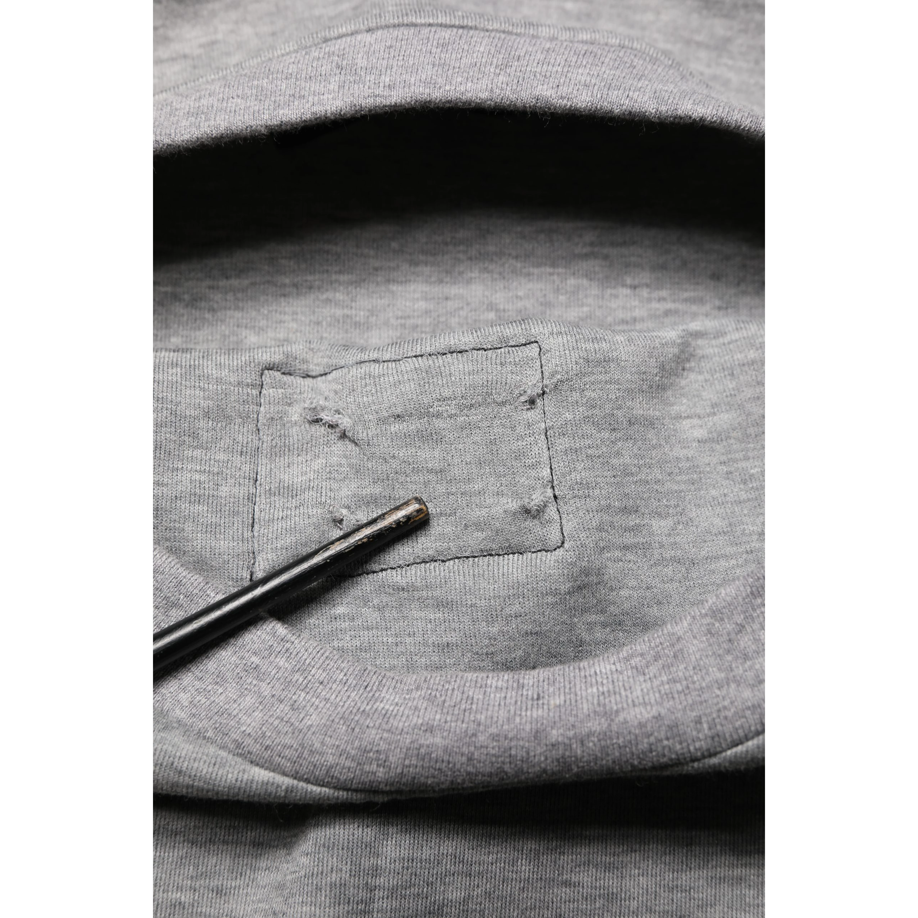 Gray Cotton Logo Appliqué CrewNeck T-shirt