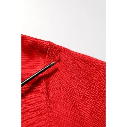 Red Eye Print Crew Neck Pullover Sweater