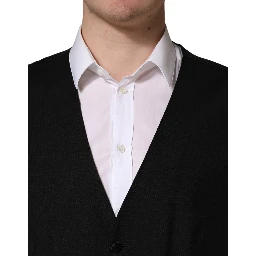 Black Wool Silk Saxophone Slim Fit 3Pc Suit