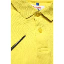 Yellow Short Sleeve Pique Men Cotton Polo Shirt T-shirt