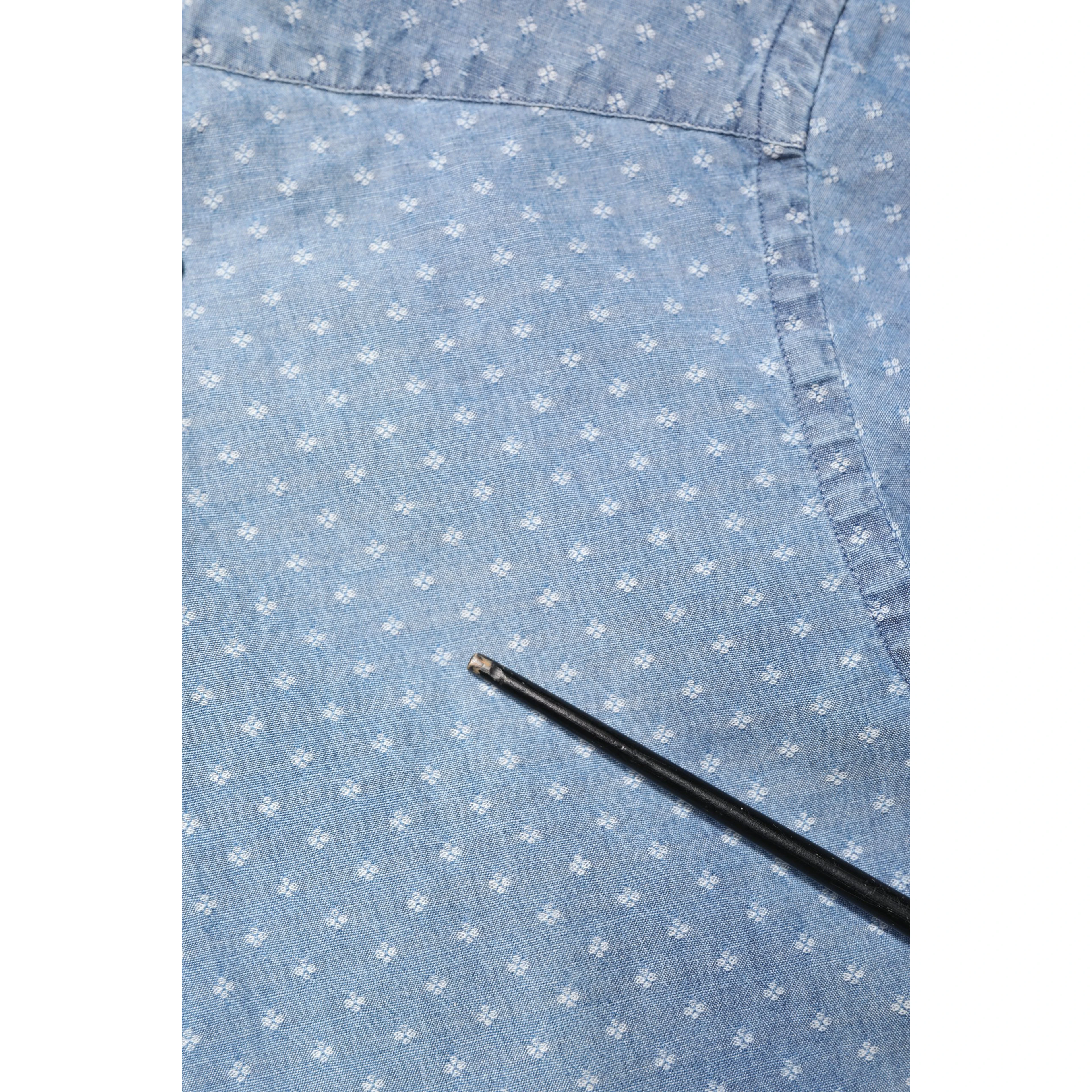 Blue Long Sleeve Collared Casual Shirt