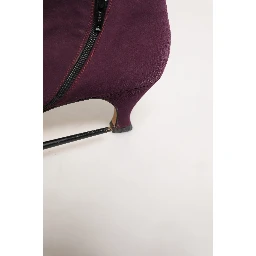 Purple Suede AnkleBoots Shoes