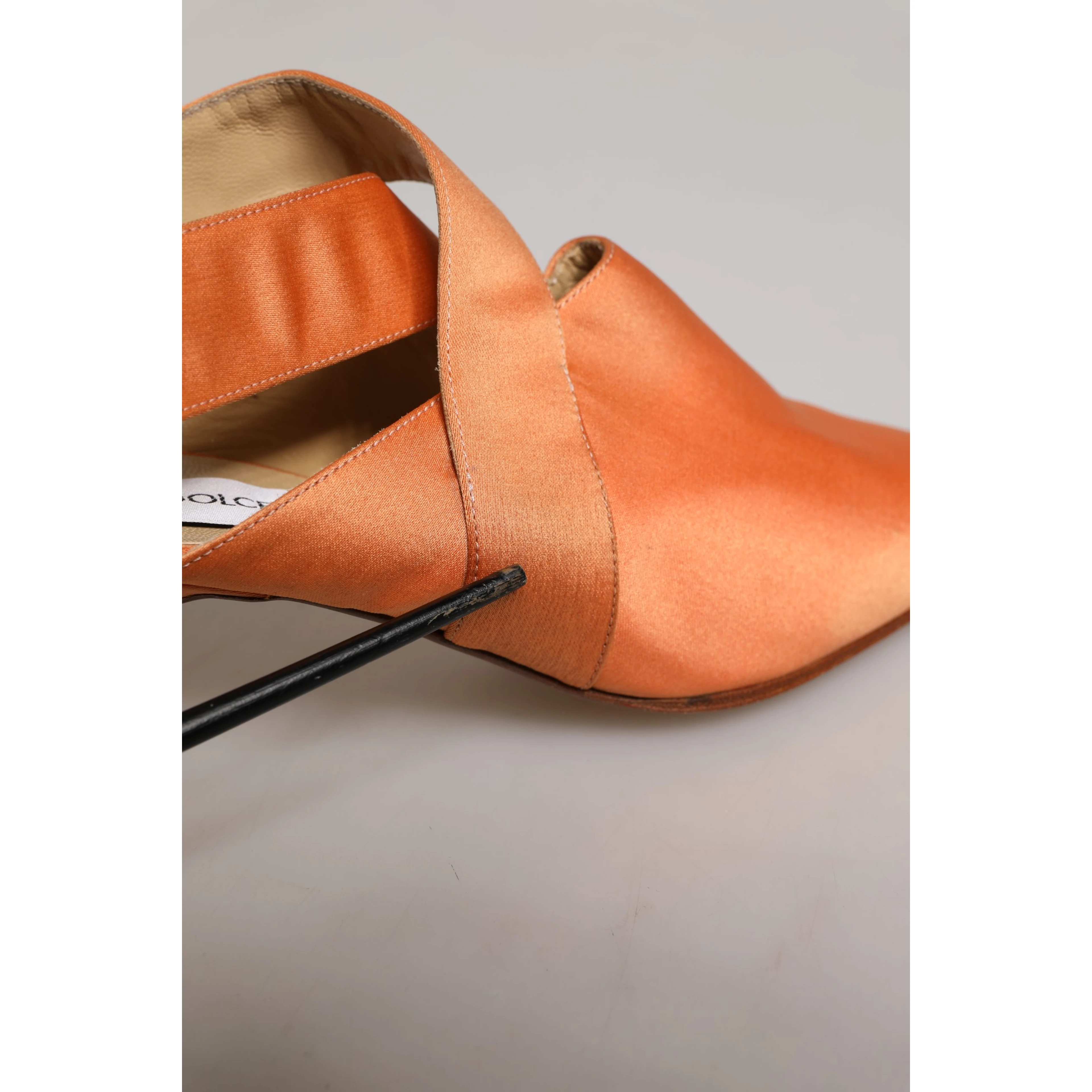 Orange Satin Sandals Shoes